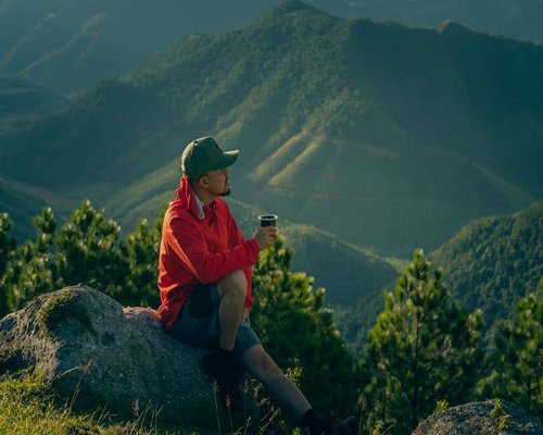 Person enjoying visual rest moment