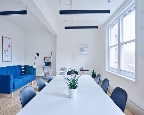 Well-lit workspace with natural light
